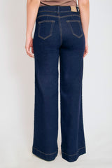 Jean wide leg corte lateral