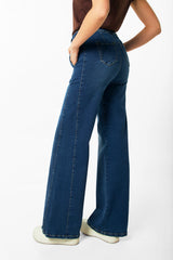 Jean wide leg con cordon
