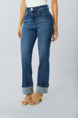 Jean bota recta 5 bolsillos