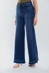 Jean wide leg proceso en el ruedo