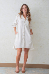 Vestido corto en hoja rota