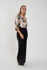 Blusa solo hombro estampada