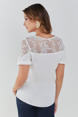 Blusa combinacion blonda