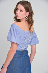 Blusa off shoulders m/c