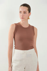 Camiseta manga sisa en rib