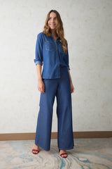 Camisa manga larga en denim