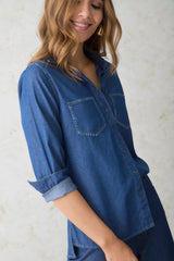 Camisa manga larga en denim