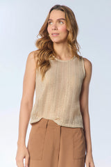 Blusa en crochet con foil manga sisa