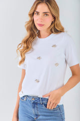T-shirt aplique perla