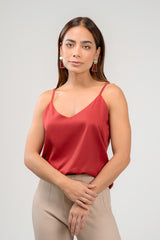 Blusa tiras escote V en rayon
