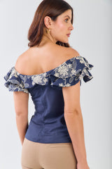 Blusa off shoulder bordada