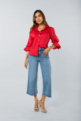 Camisera manga 3/4 en algodón