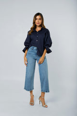 Camisera manga 3/4 en algodón