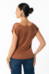 Blusa Manga escote babero