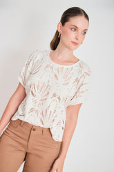 Camiseta manga corta ojalillo