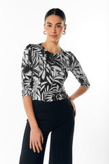 Blusa manga 3/4 estampada