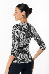 Blusa manga 3/4 estampada