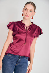 Blusa manga corta gola