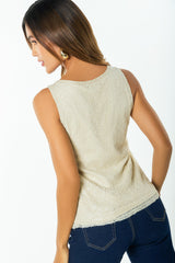 Blusa manga sisa en malla