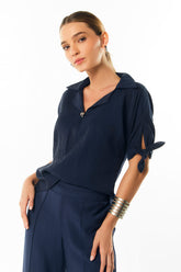 Bluson escote gota con herraje