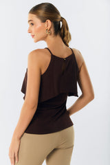 Blusa halter con herraje