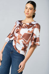 Bluson manga 3/4 estampado