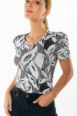 Camiseta manga corta estampada