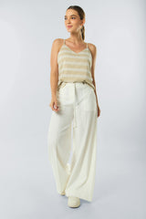 Blusa tiras escote v brillo