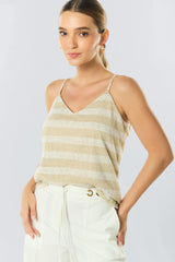 Blusa tiras escote v brillo