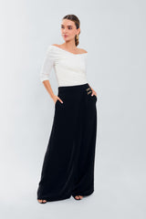 Blusa m3/4 cruzada zurcida laterales