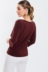 Blusa escote babero m3/4