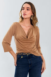 Blusa escote babero m3/4