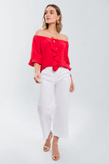 Blusa off shoulders con bolero