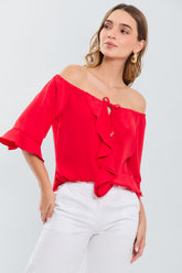 Blusa off shoulders con bolero