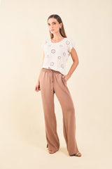 Blusa m/c tulipan en hoja rota