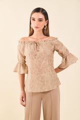 Blusa off shoulders gaza estampado