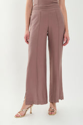 Pantalón palazzo pretina con alforzas