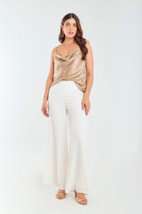 Pantalón básico en chiffon