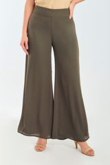 Pantalón básico en chiffon