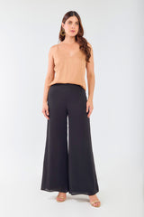 Pantalón básico en chiffon