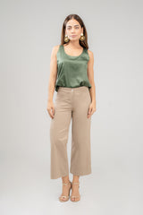 Culotte en drill bolsillos ojal