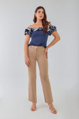 Pantalón en drill bota recta