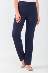 Pantalón clásico bota recta imitación bolsillos