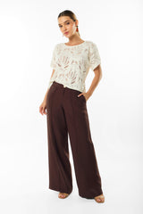 Pantalón palazzo con vena