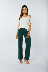 Pantalón en drill bota recta