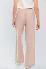 Pantalon palazzo pretina resortada con alforzas laterales