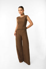 Pantalón palazzo en crochet