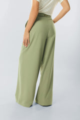 Pantalón palazzo con vena y pasadores