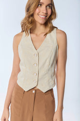 Chaleco corto bordado