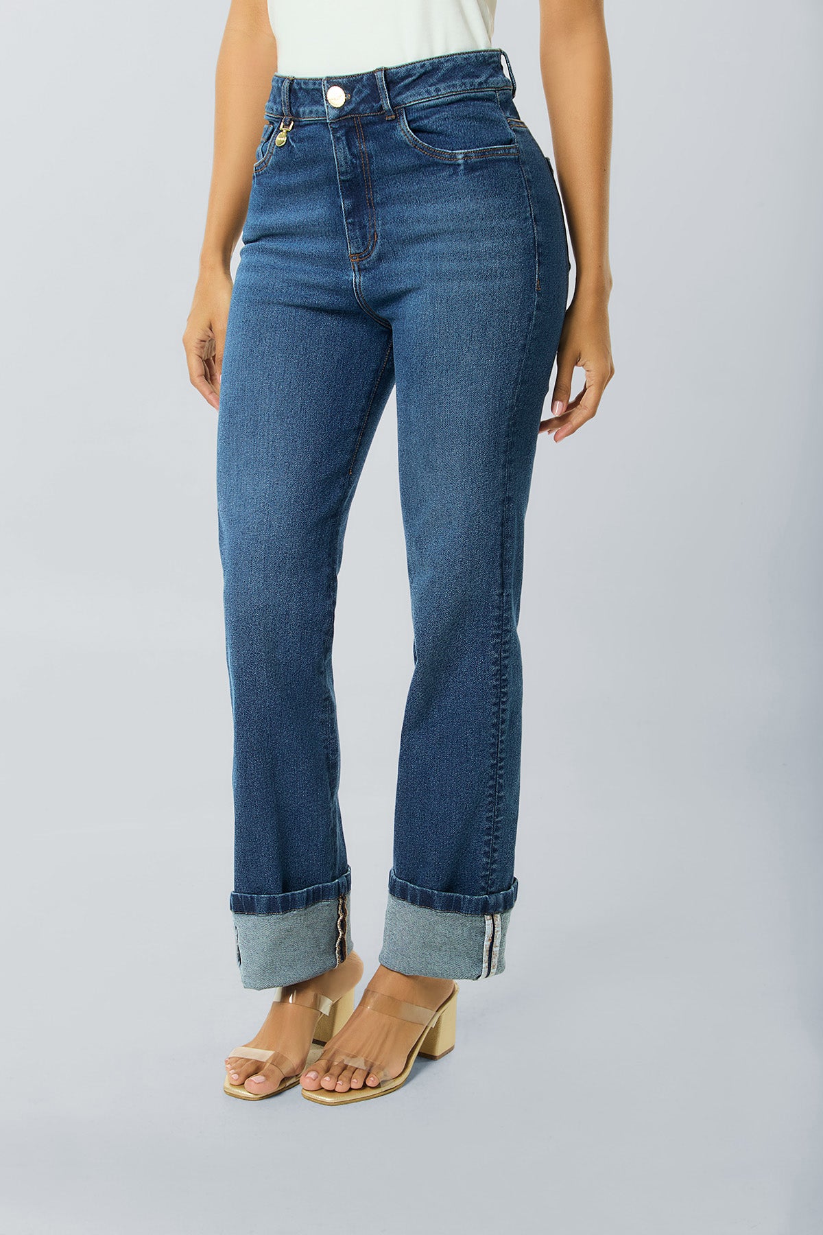 Jean bota recta 5 bolsillos